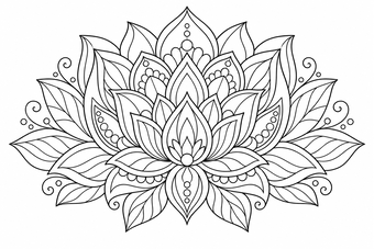 Lotus mandala coloring page